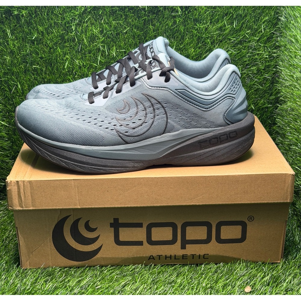 Topo Athletic Phantom 4 Mens 10.5 Stone Black Running Shoes Wide Toe Box Sneaker
